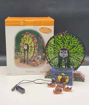 Scaredy Cat Ferris Wheel Halloween Animated Decor Dept 56 For Parts Repair Only